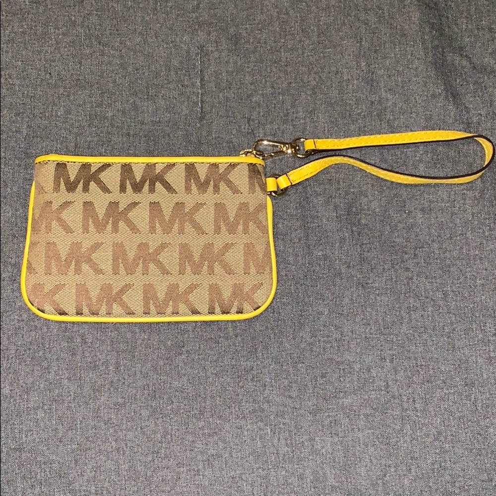 Small Yellow Michael Kors wristlet